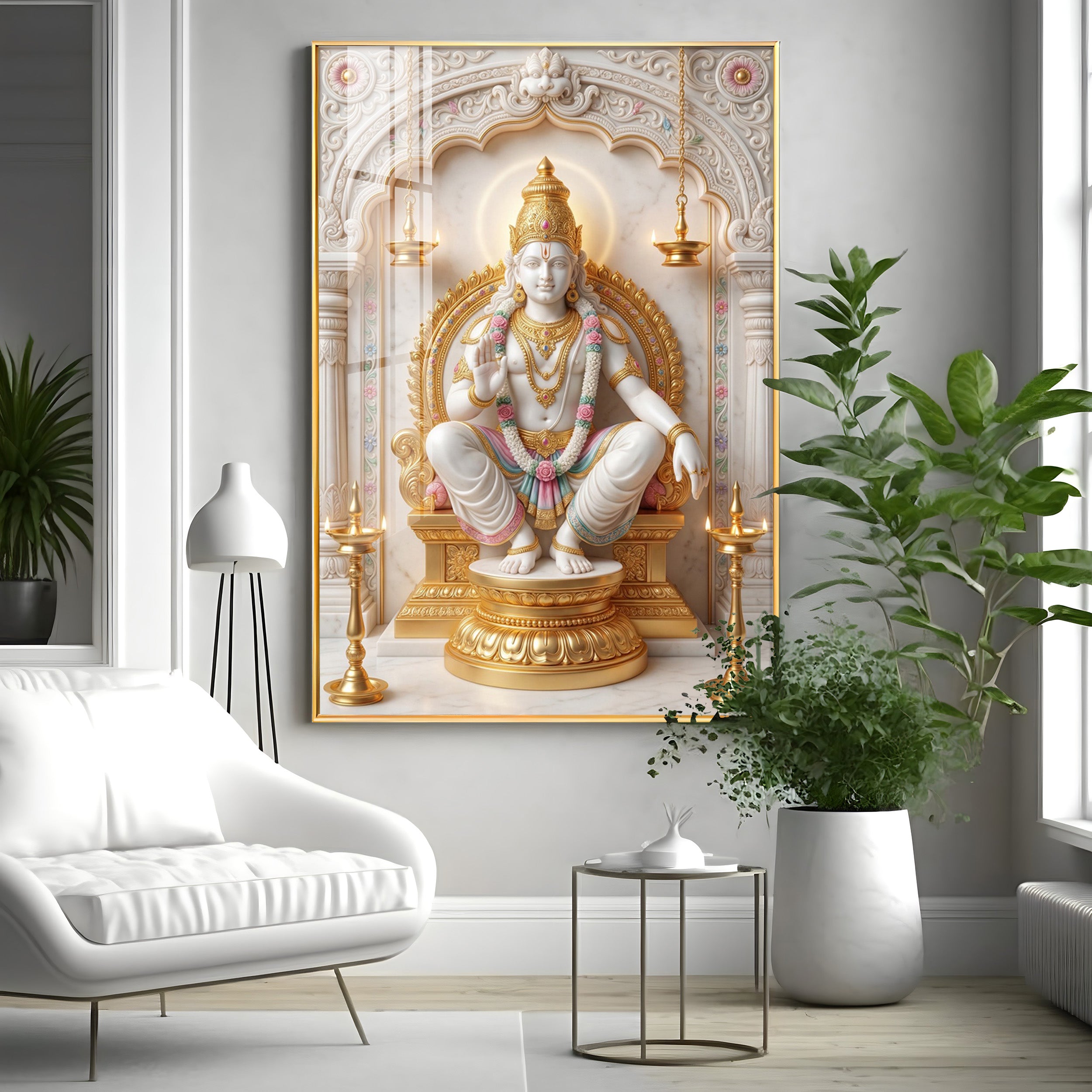 Ayyappa Swamy Premium Acrylic Vertical Wall Art