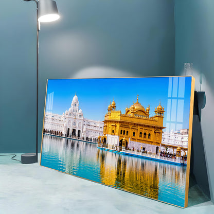 Golden Temple Premium Acrylic Horizontal Wall Art
