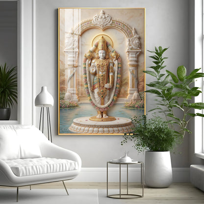 Sri Venkateswara Balaji Premium Acrylic Vertical Wall Art