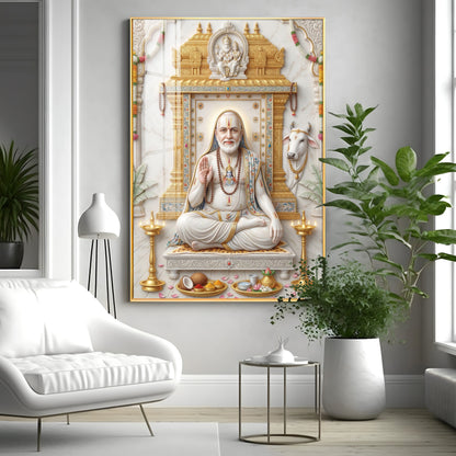 Guru Raghavendra Swamy Ji Premium Acrylic Vertical Wall Art