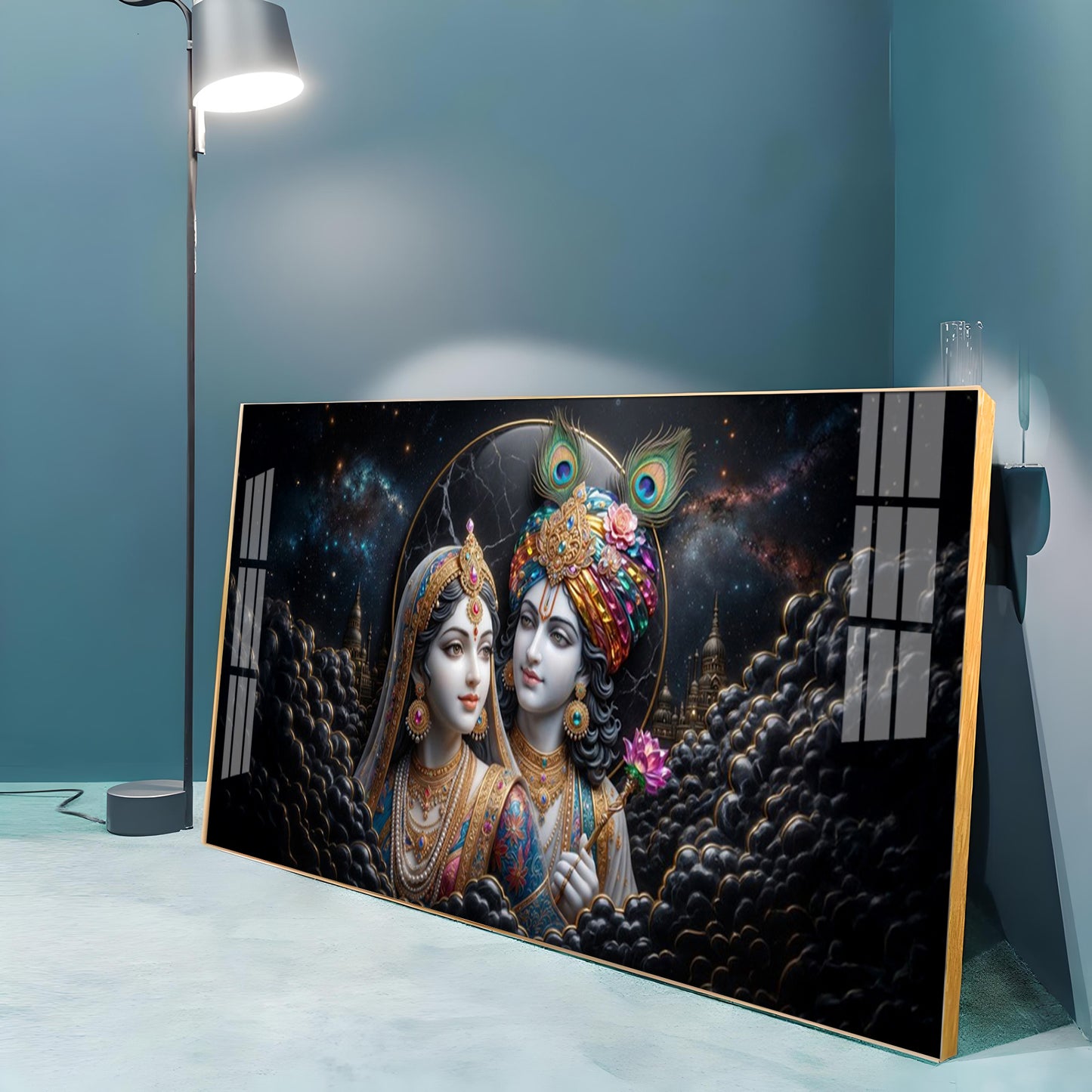Radha Krishna Ji Premium Acrylic Horizontal Wall Art