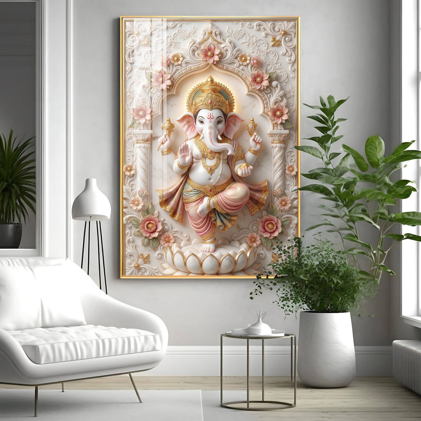 Bhagwan Ganesh ji Premium Acrylic Vertical Wall Art