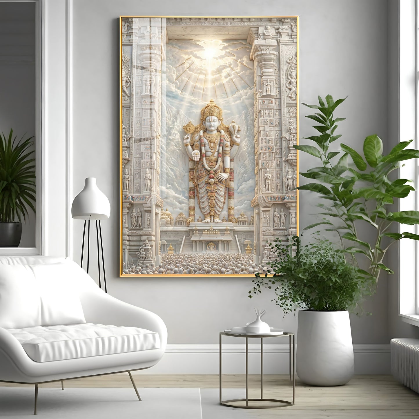 Divine Venkateswara Premium Acrylic Vertical Wall Art