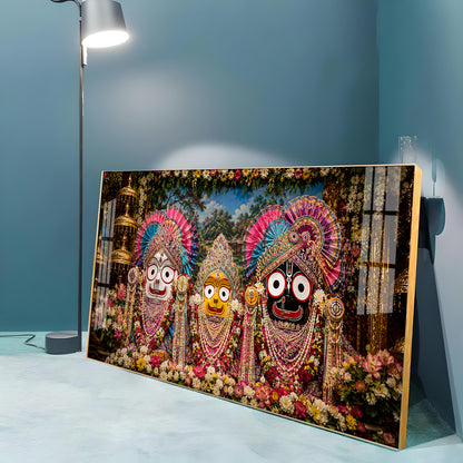 Darshan Of Jagannath ji Premium Acrylic Horizontal Wall Art