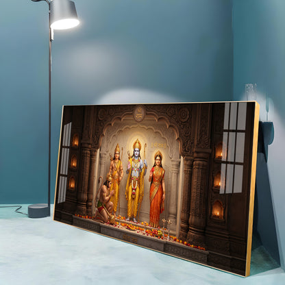 Lord Rama, Devi Sita, Lakshmana, Hanuman Ji Premium Acrylic Horizontal Wall Art