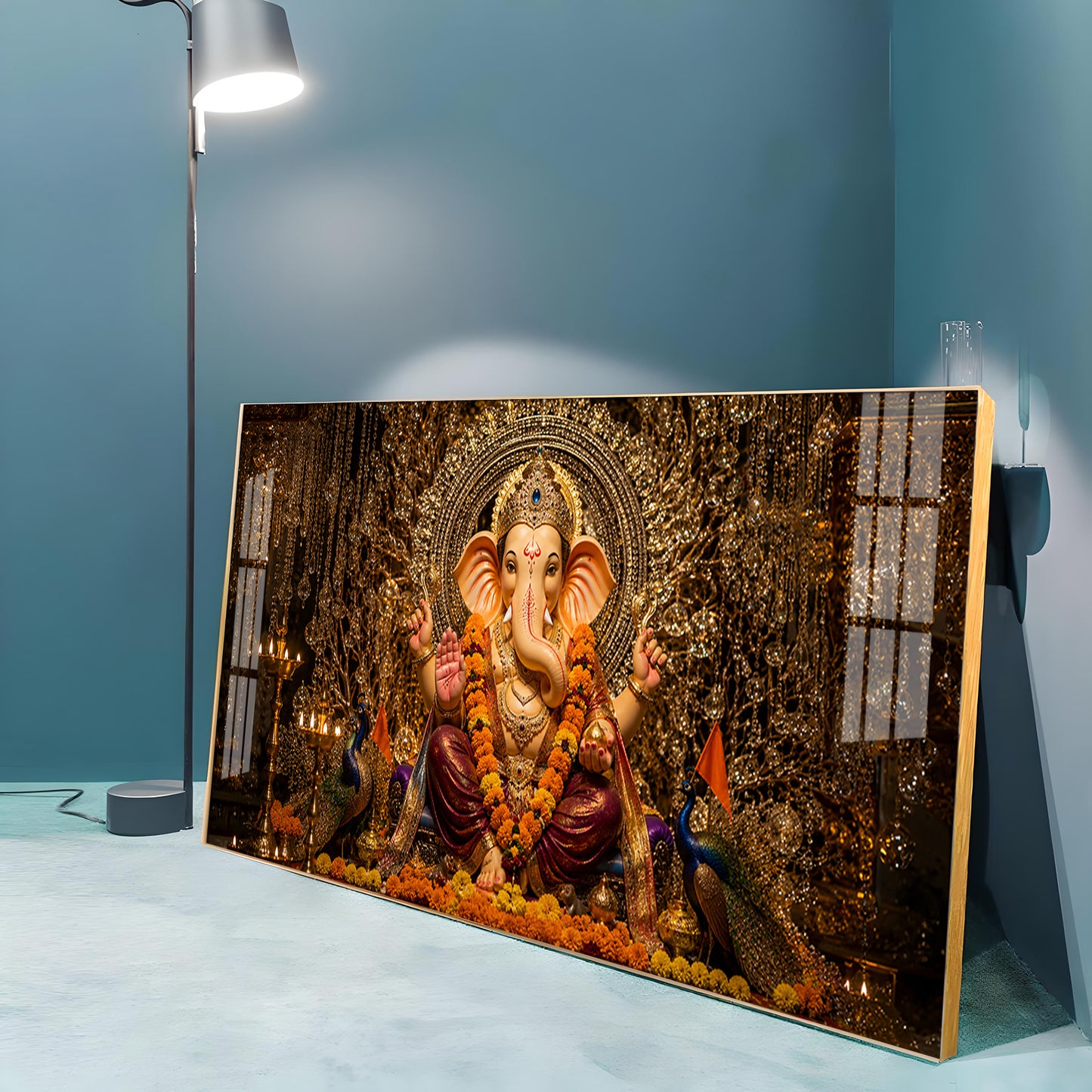 Lord Ganpati Ji Premium Acrylic Horizontal Wall Art