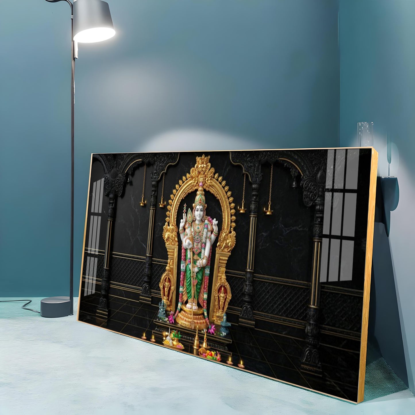 Lord Murugan Home & Temples Premium Acrylic Horizontal Wall Art
