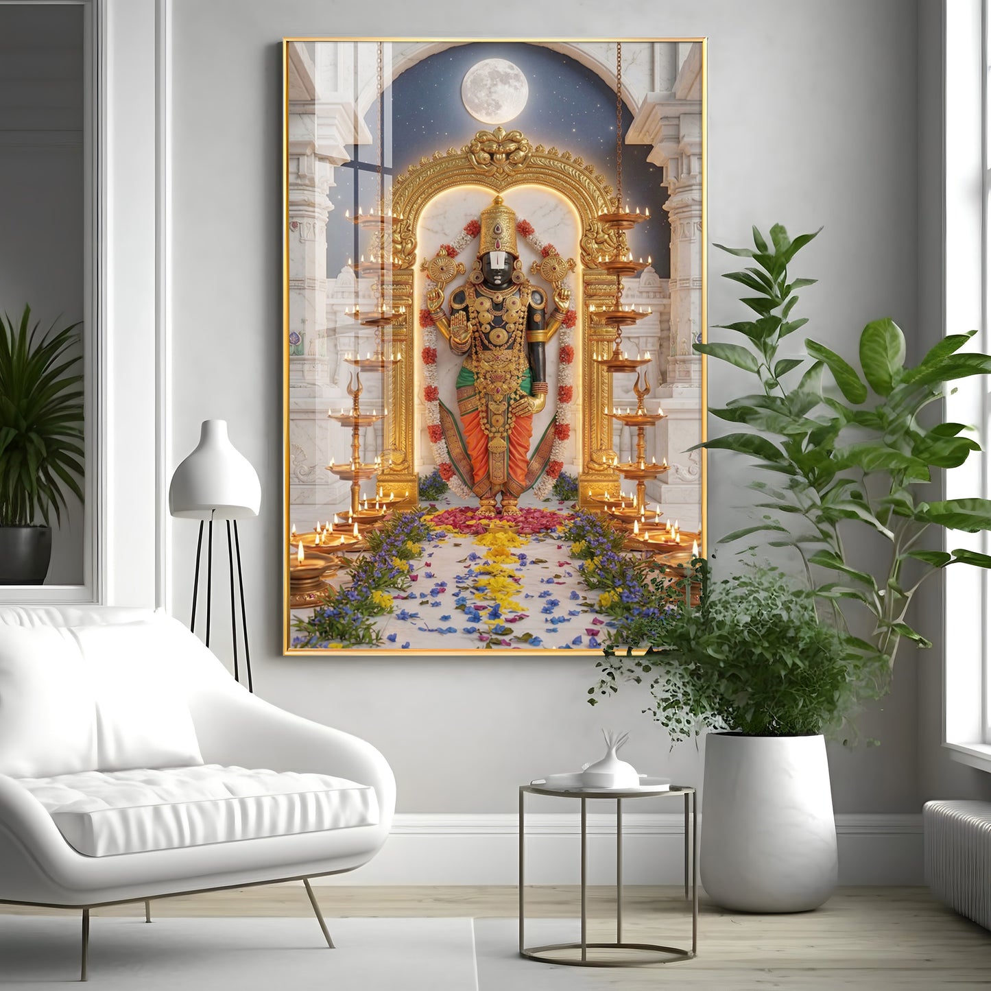 Tirupati Balaji Maharaj Premium Acrylic Vertical Wall Art