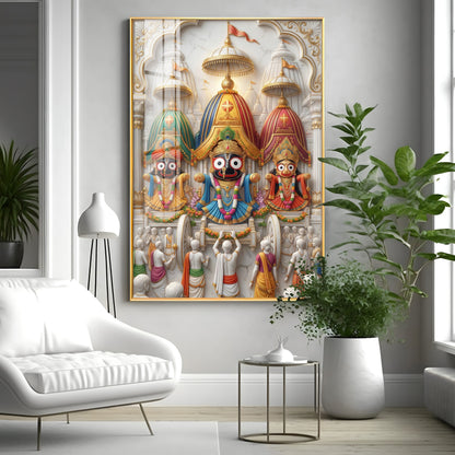 Lord Jagannath Rath Yatra Premium Acrylic Vertical Wall Art