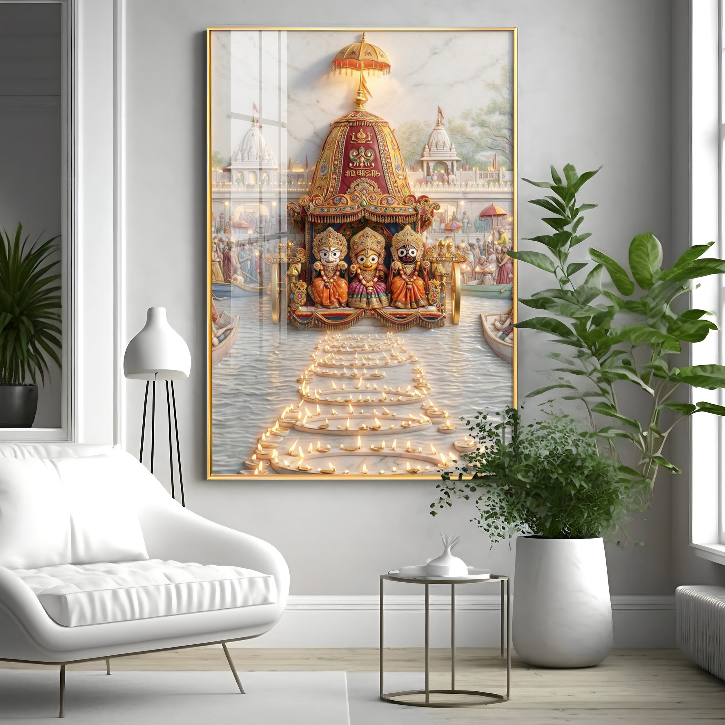 Lord Jagannath Ratha Yatra Premium Acrylic Vertical Wall Art