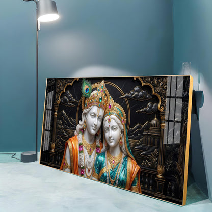 Magical Radha Krishna Premium Acrylic Horizontal Wall Art