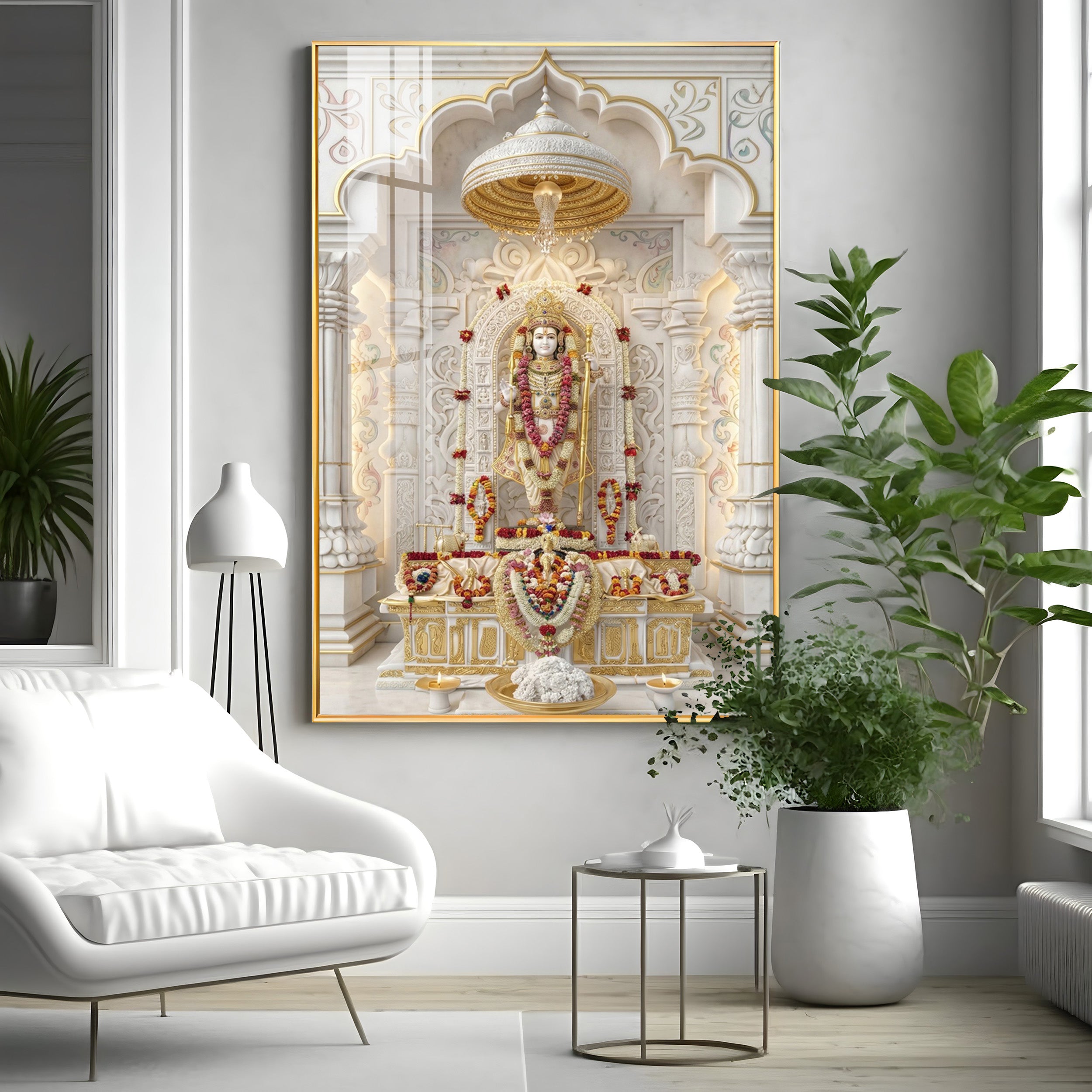 Hindu Deity Rama Premium Acrylic Vertical Wall Art