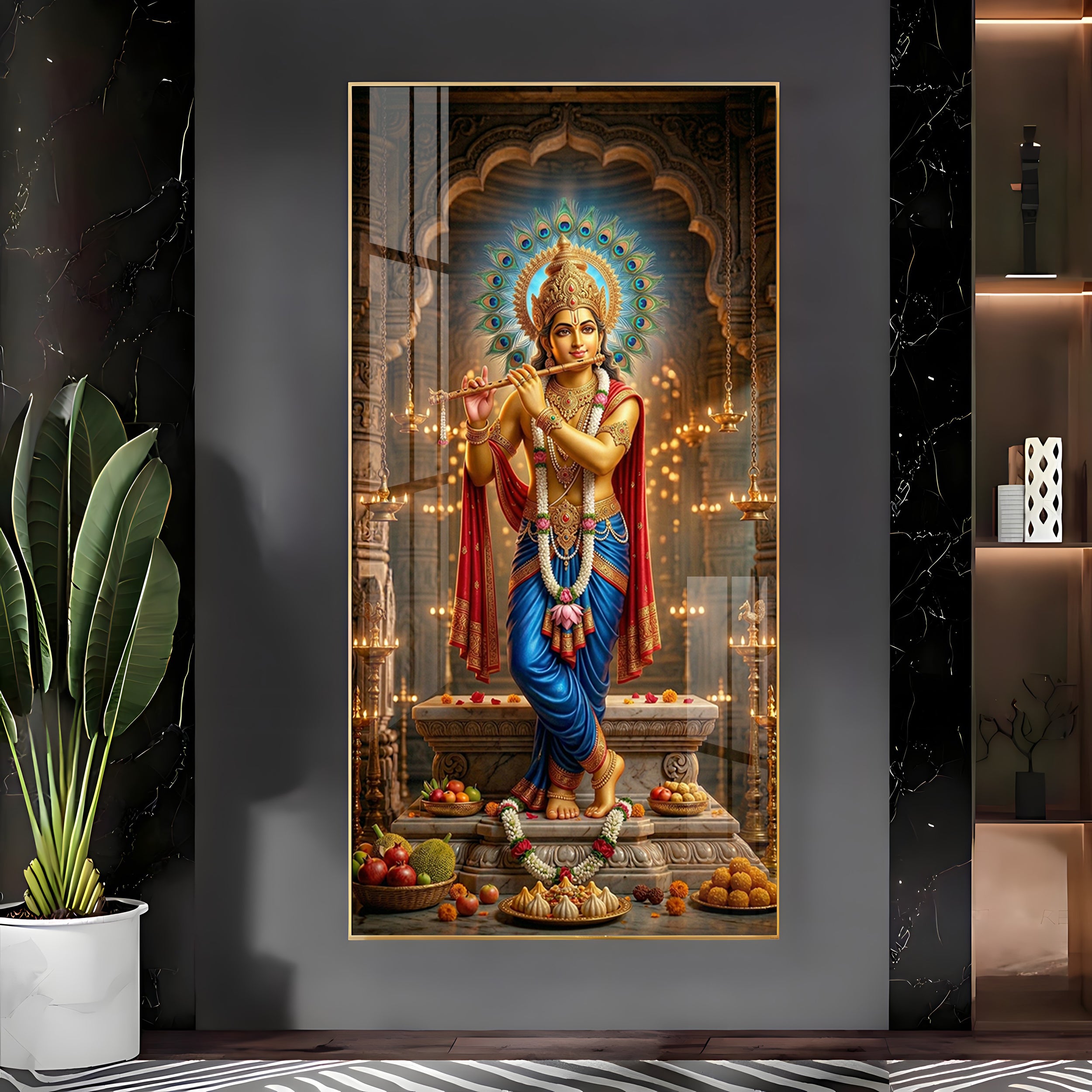 Shiv Putra Ganesh Ji Premium Acrylic Vertical Wall Art