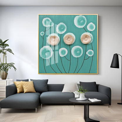 Poppy Flowers Premium Acrylic Square Wall Art