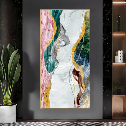 Celestial Marble Fusion Premium Acrylic Vertical Wall Art