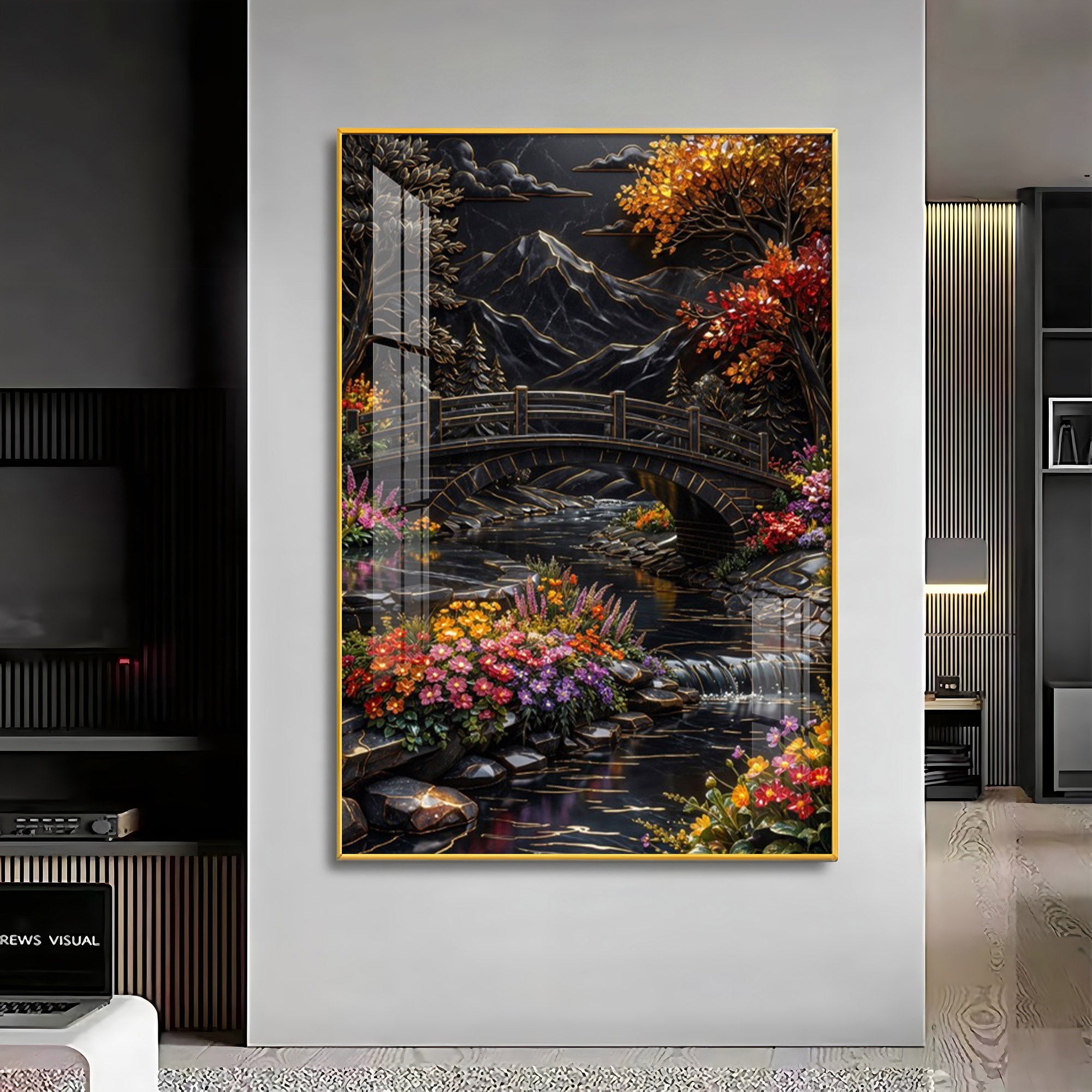 Tranquil Garden Premium Acrylic Vertical Wall Art