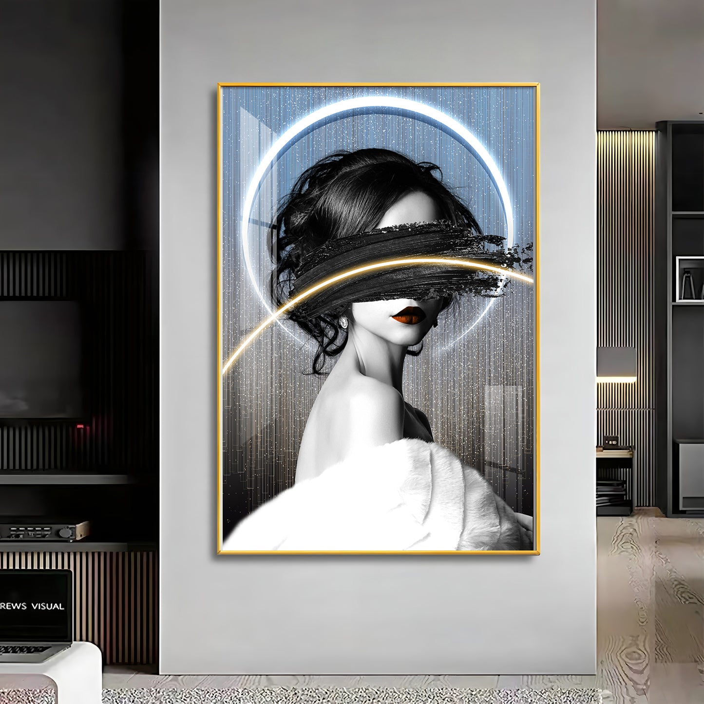 Classic Charm Of Modern Girl Premium Acrylic Vertical Wall Art