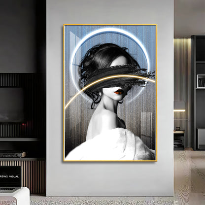 Classic Charm Of Modern Girl Premium Acrylic Vertical Wall Art