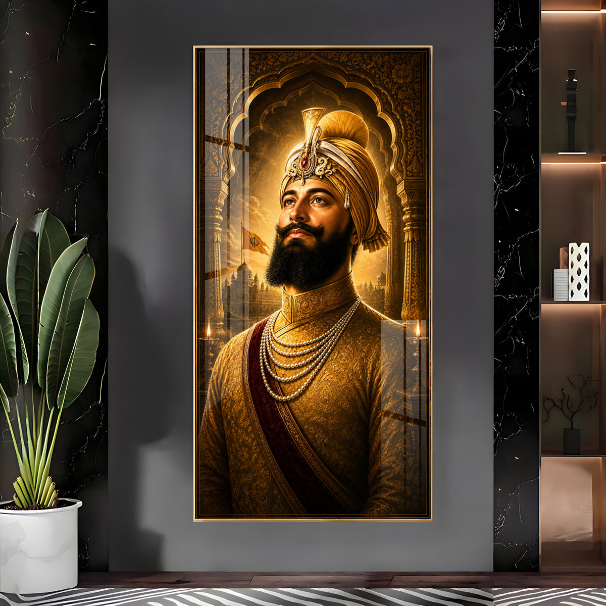 Spiritual Guru Gobind Singh Ji Premium Acrylic Vertical Wall Art