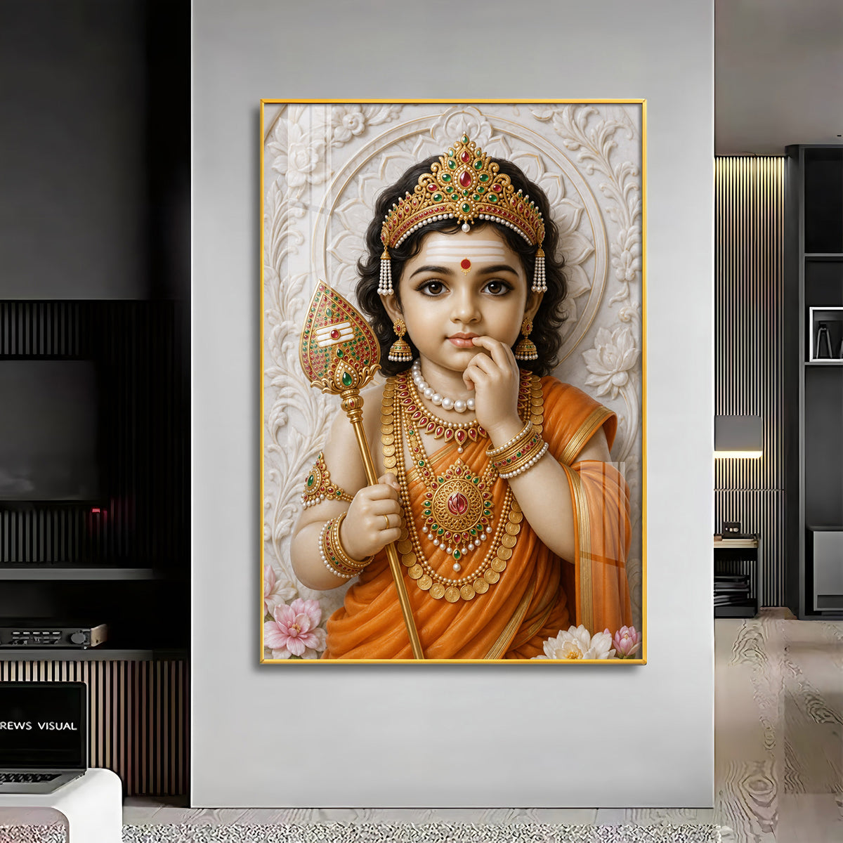 Bala Murugan Premium Acrylic Vertical Wall Art