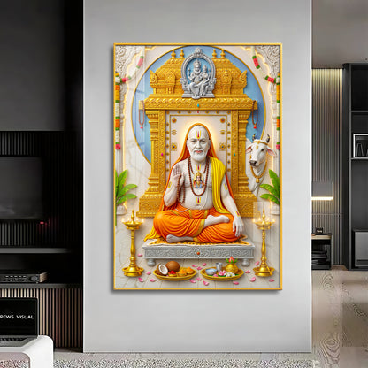 Sri Raghavendra Swamy Ji Premium Acrylic Vertical Wall Art