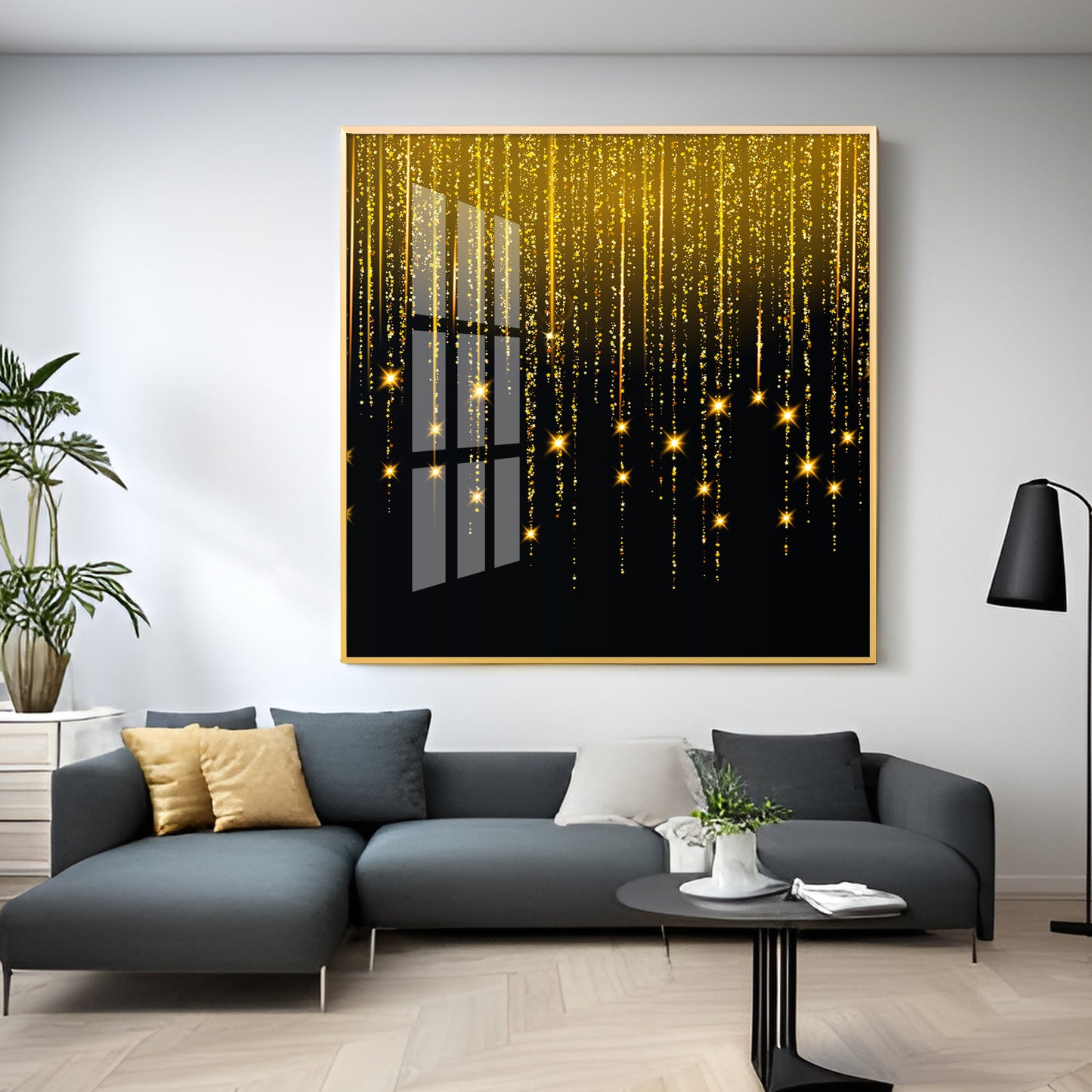 Gold Star Premium Acrylic Square Wall Art