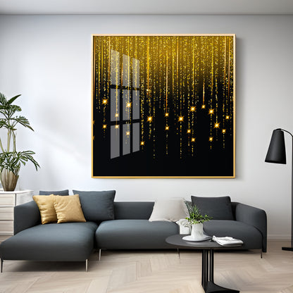 Gold Star Premium Acrylic Square Wall Art