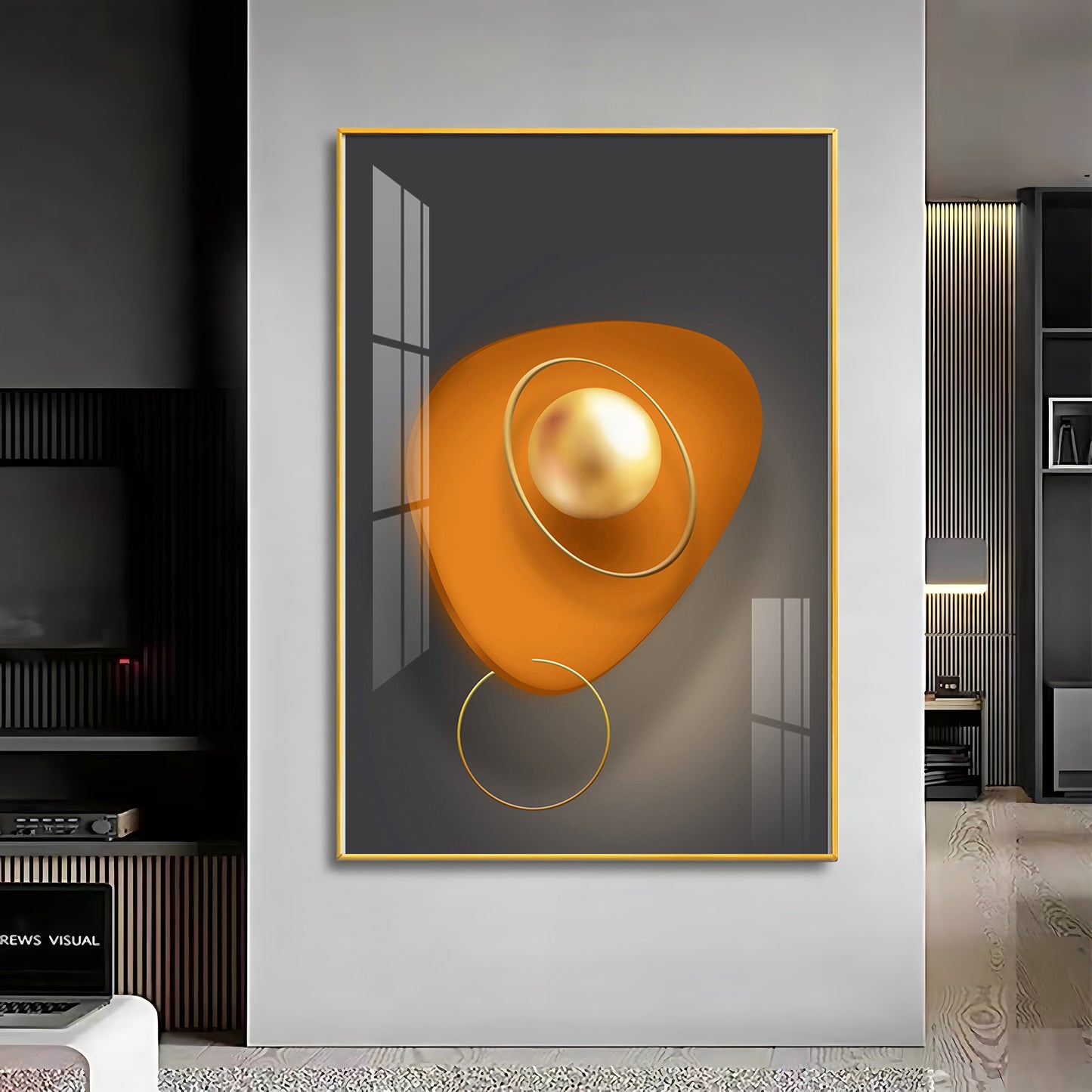 Abstract Geometry Piece Premium Acrylic Vertical Wall Art