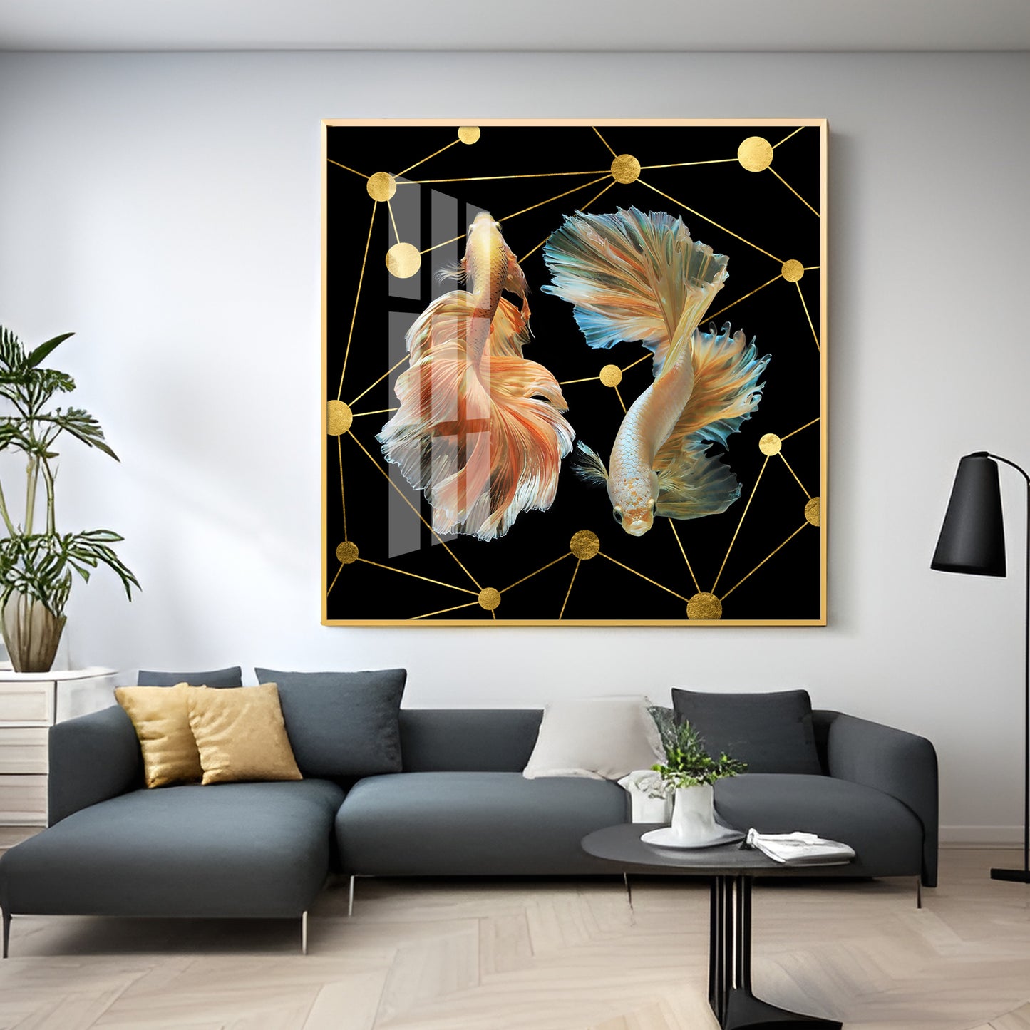 Betta Fish Premium Acrylic Square Wall Art