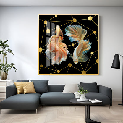 Betta Fish Premium Acrylic Square Wall Art