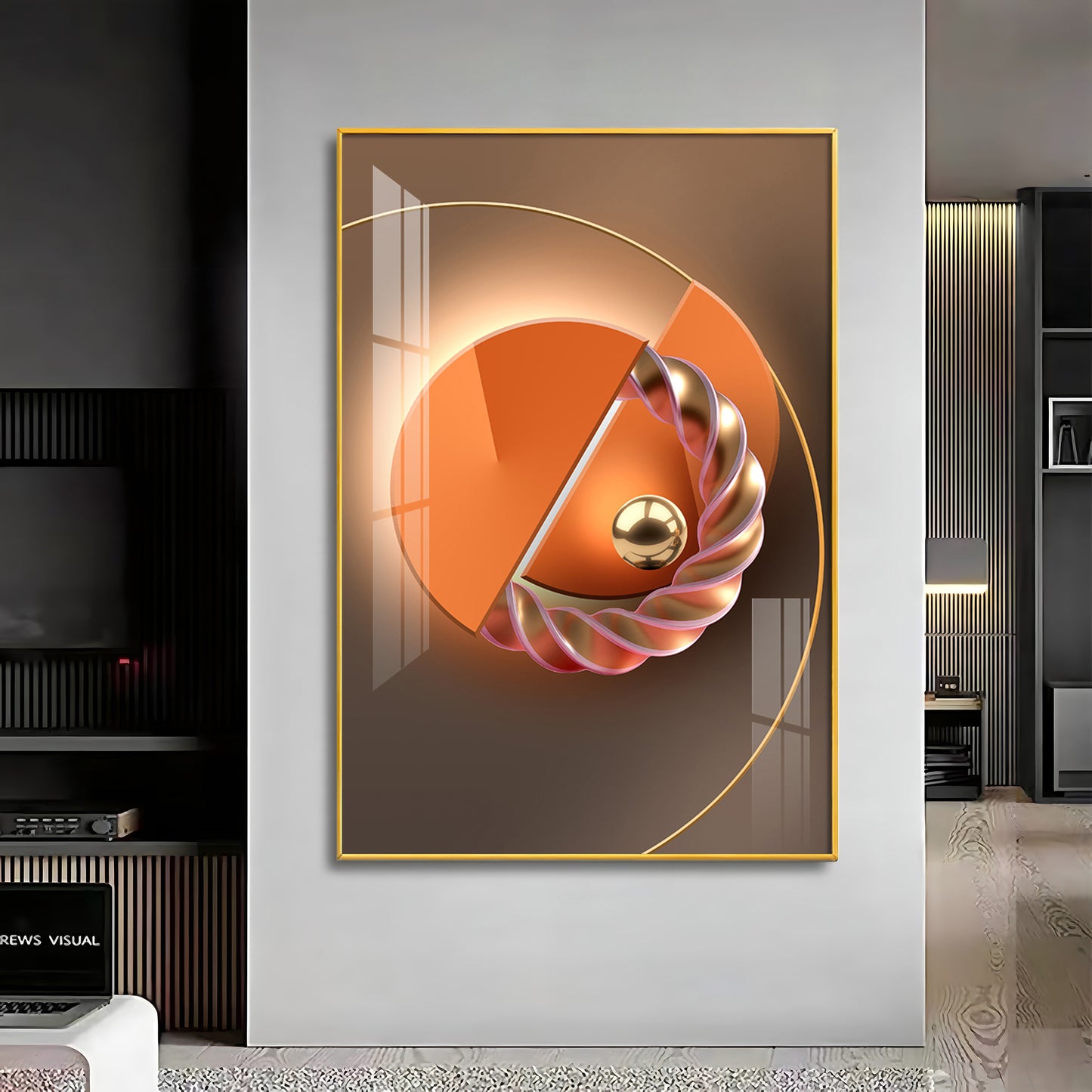 Abstract Geometry Premium Acrylic Vertical Wall Art