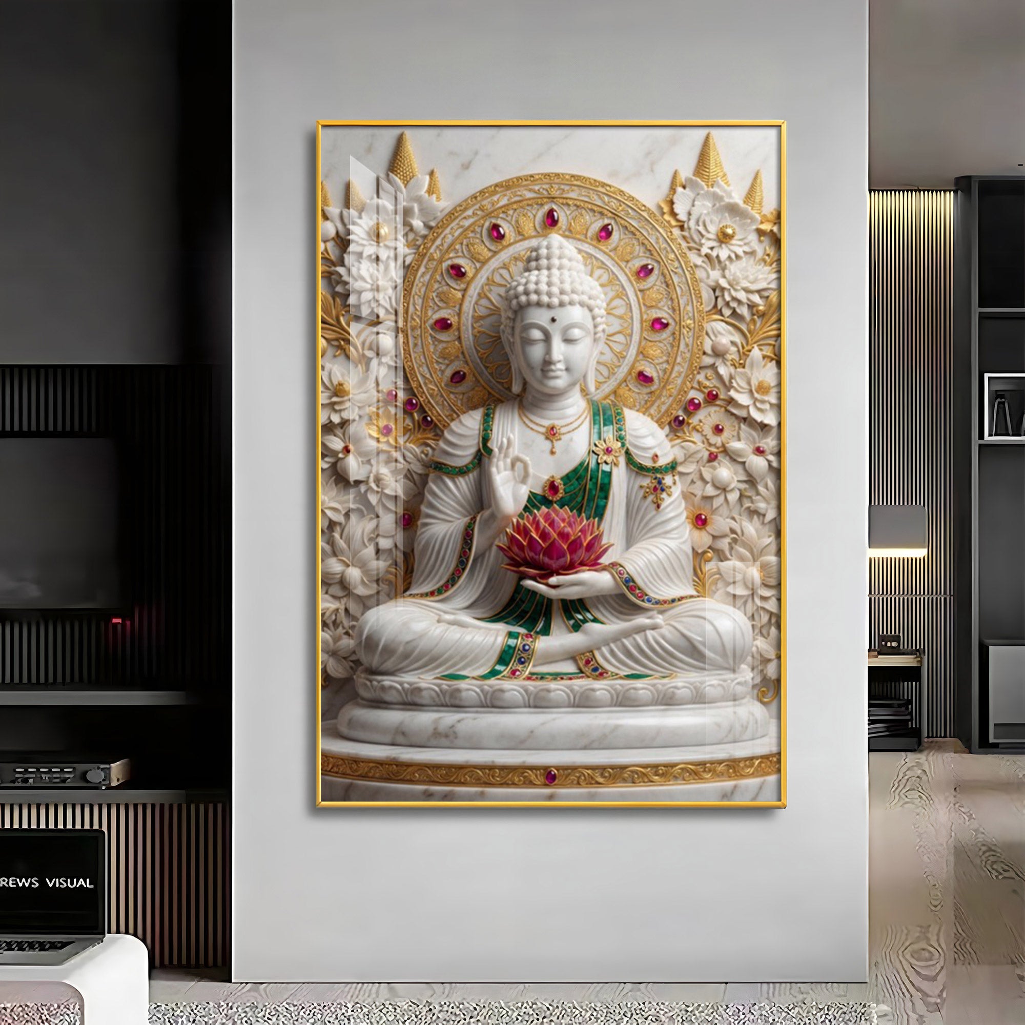Enlightened Buddha Premium Acrylic Vertical Wall Art