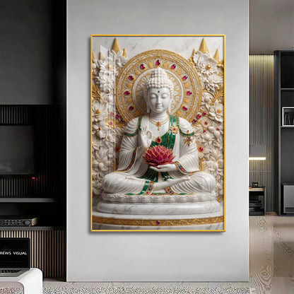 Enlightened Buddha Premium Acrylic Vertical Wall Art