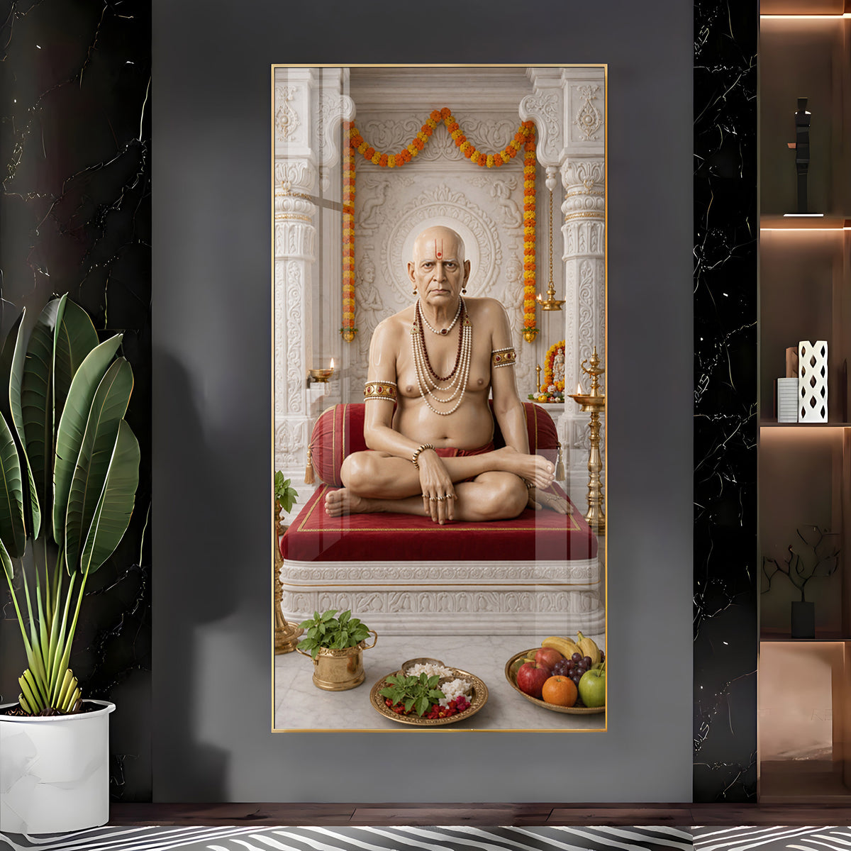 Swami Samarth Premium Acrylic Vertical Wall Art