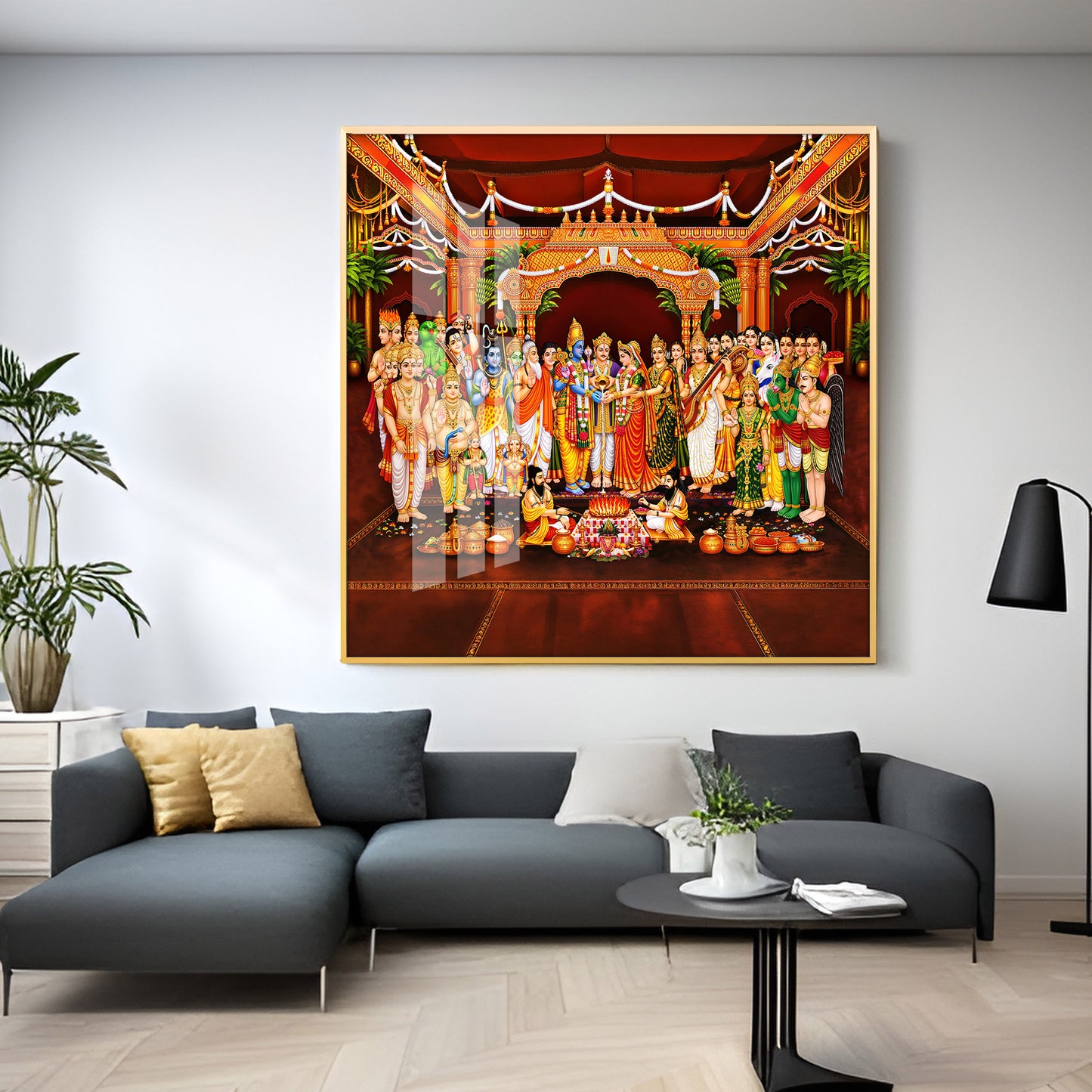 Srinivasa Kalyanam Premium Acrylic Square Wall Art