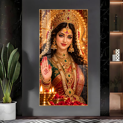 Maa Durga Blessings Premium Acrylic Vertical Wall Art