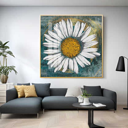 Tranquil Daisy Premium Acrylic Square Wall Art
