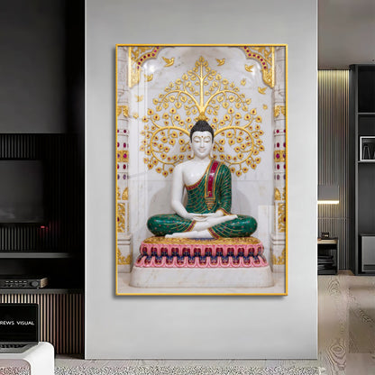 Inner Peace Of Buddha Premium Acrylic Vertical Wall Art