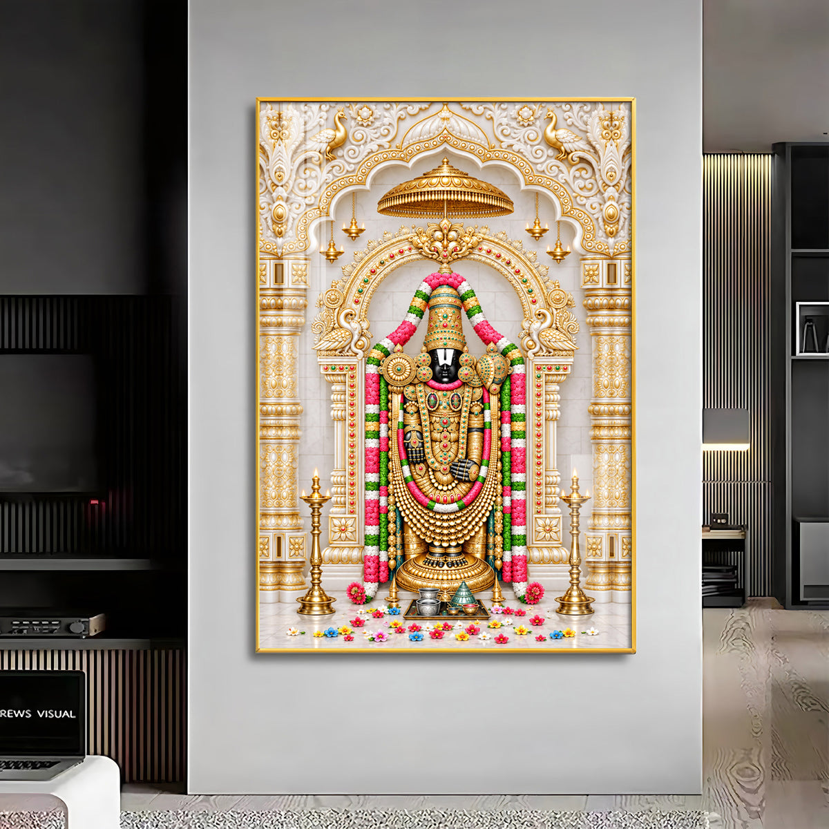 Spiritual Tirupati Balaji Premium Acrylic Vertical Wall Art