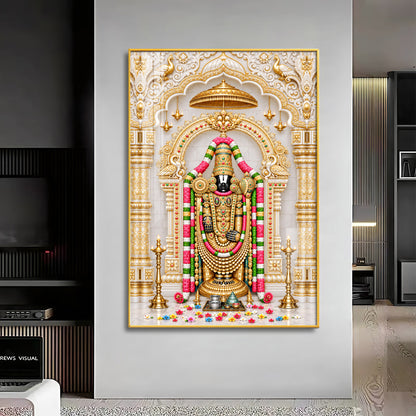 Spiritual Tirupati Balaji Premium Acrylic Vertical Wall Art