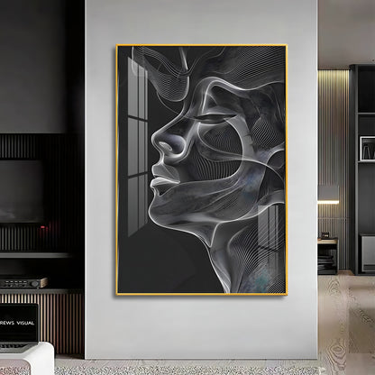 Black & White Beauty Premium Acrylic Vertical Wall Art