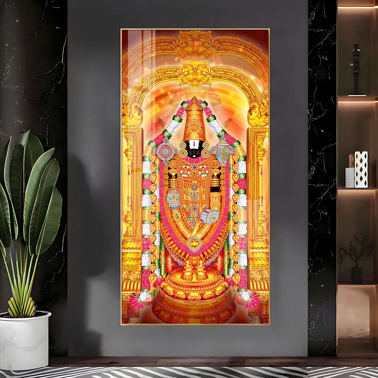 Shree Tirumala Deva Premium Acrylic Vertical Wall Art
