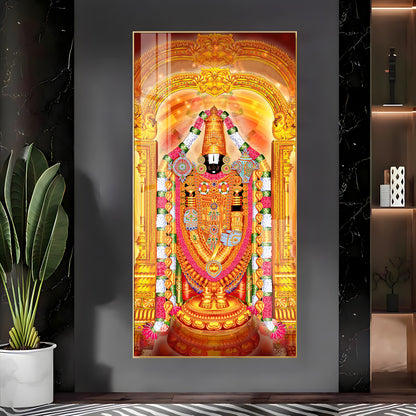 Shree Tirumala Deva Premium Acrylic Vertical Wall Art
