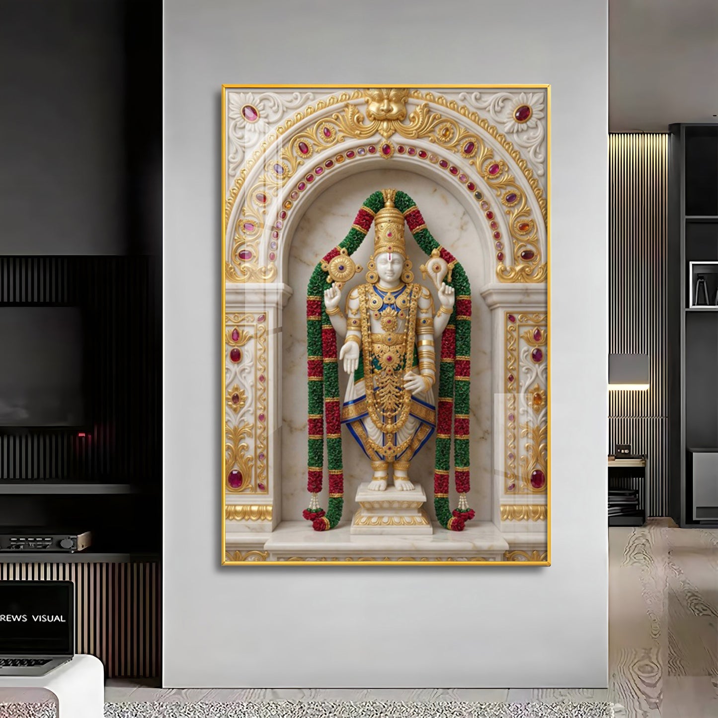 Lord Tirupati Bala Ji Premium Acrylic Vertical Wall Art