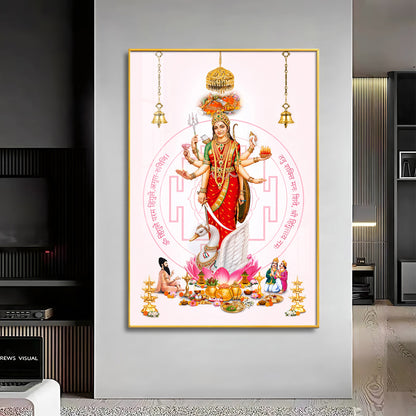 Shree Hinglaj Mataji Premium Acrylic Vertical Wall Art