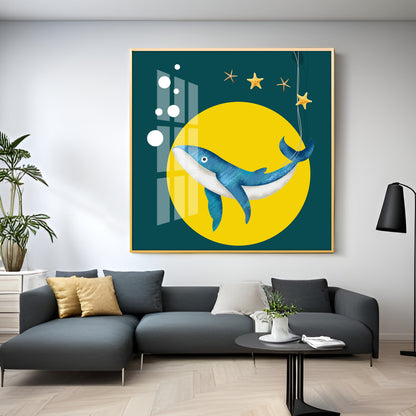 Whale Ocean Premium Acrylic Square Wall Art
