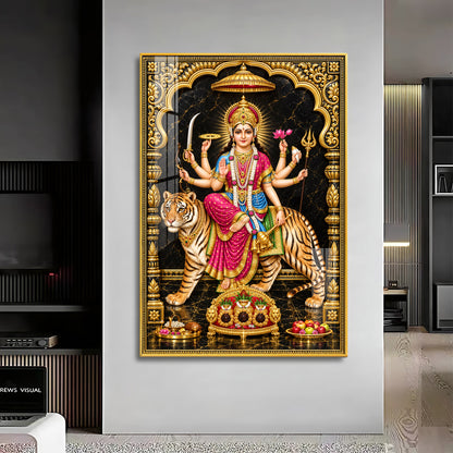 Jagdamba Premium Acrylic Vertical Wall Art