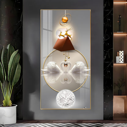 Reflective Elegance Premium Acrylic Vertical Wall Art