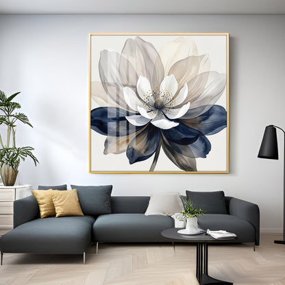 Whispering Petals Flower Premium Acrylic Square Wall Art