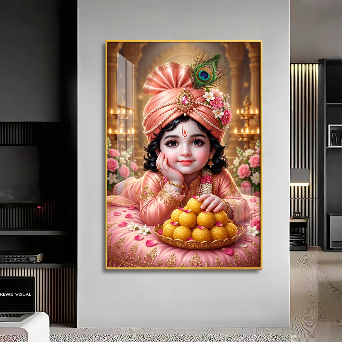 Little Kanha Ji Premium Acrylic Vertical Wall Art